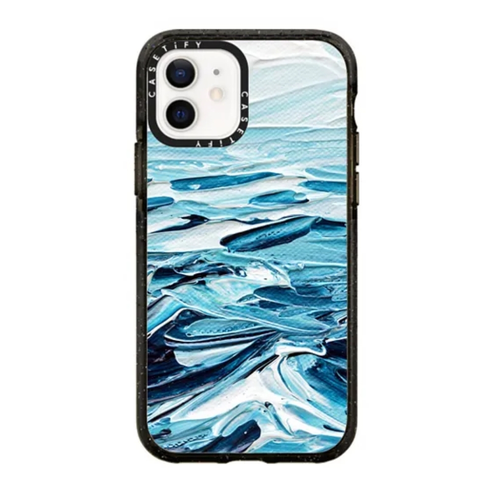 Casetify iPhone 12 -Waves Crashing Black By Ann Marie Coolick